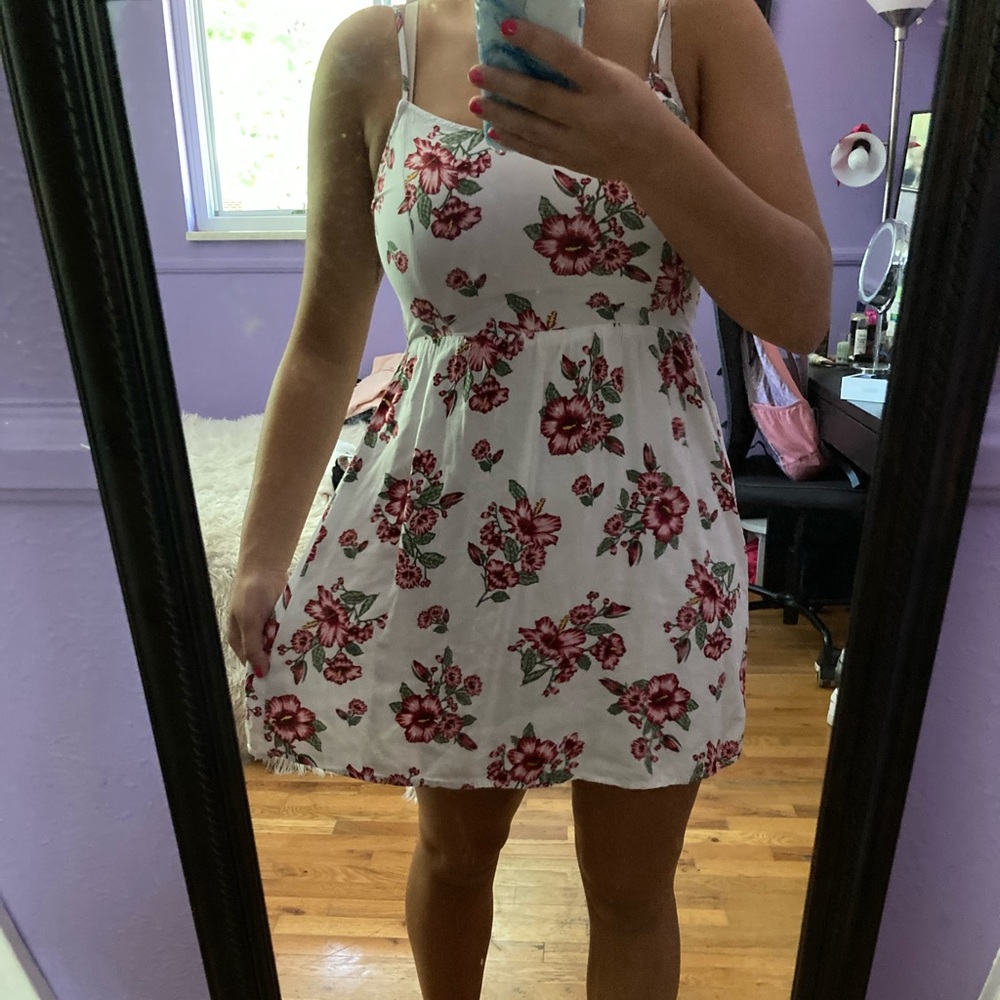 Floral dress.
